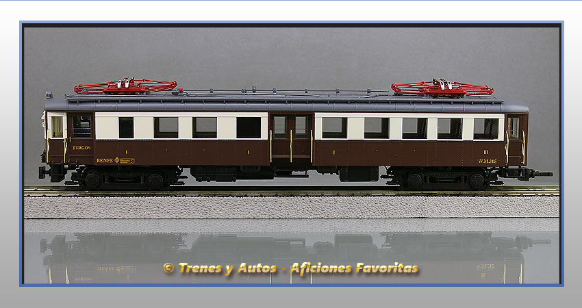 Automotor eléctrico Serie UT300 (Ex Norte) 315 - Coche 1ª y 3ª Clase y furgón - Renfe