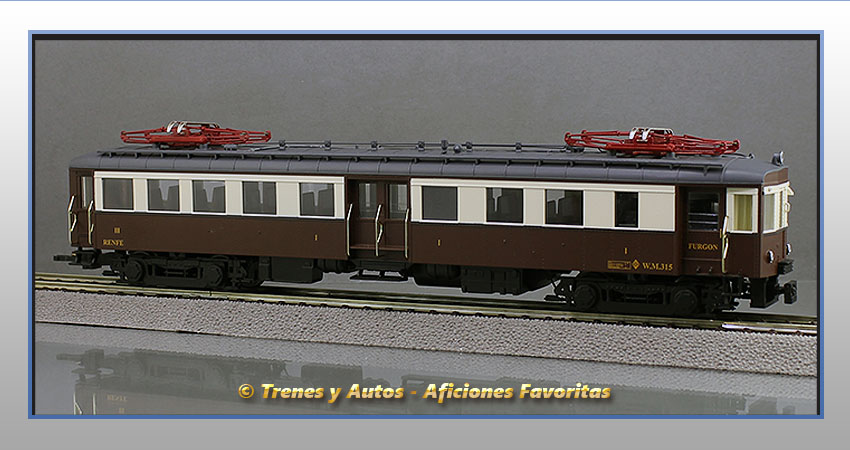 Automotor eléctrico Serie UT300 (Ex Norte) 315 - Coche 1ª y 3ª Clase y furgón - Renfe