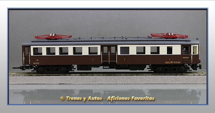 Automotor eléctrico Serie UT300 (Ex Norte) 315 - Coche 1ª y 3ª Clase y furgón - Renfe