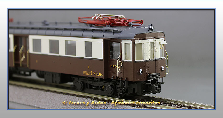 Automotor eléctrico Serie UT300 (Ex Norte) 315 - Coche 1ª y 3ª Clase y furgón - Renfe