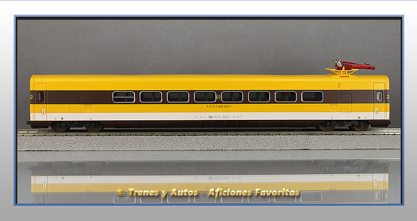 Electrotren basculante Serie 443 "El Platanito" - Coche intermedio 2ª Clase - Renfe