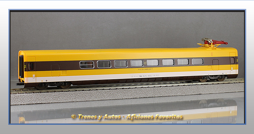 Electrotren basculante Serie 443 "El Platanito" - Coche intermedio 2ª Clase - Renfe