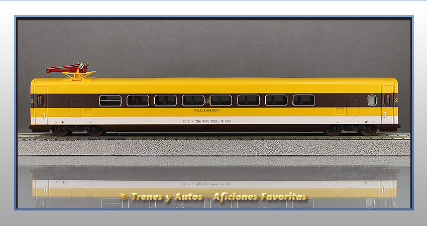 Electrotren basculante Serie 443 "El Platanito" - Coche intermedio 2ª Clase - Renfe