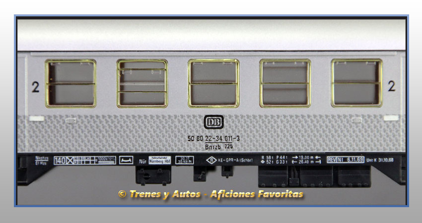 Coche pasajeros "Silberling" Bnrzb-725 - DB