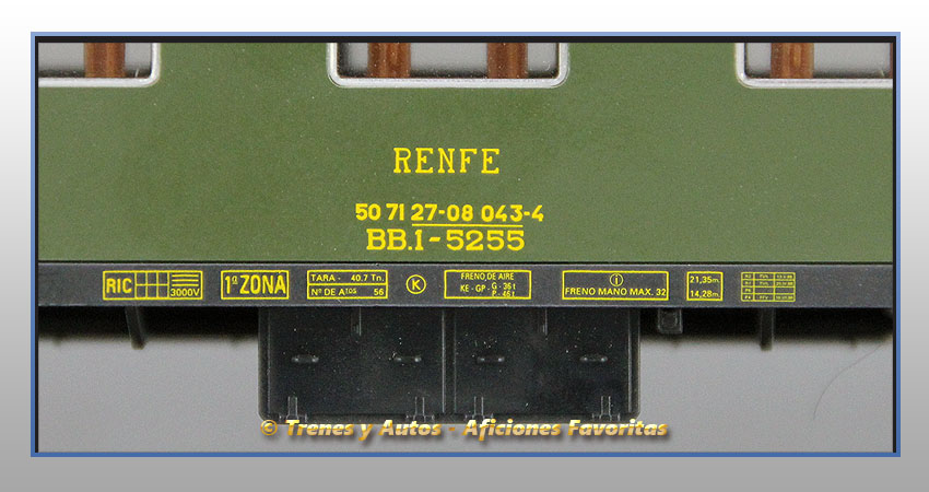 Coche pasajeros Serie 5000 BB1 5255 - Renfe