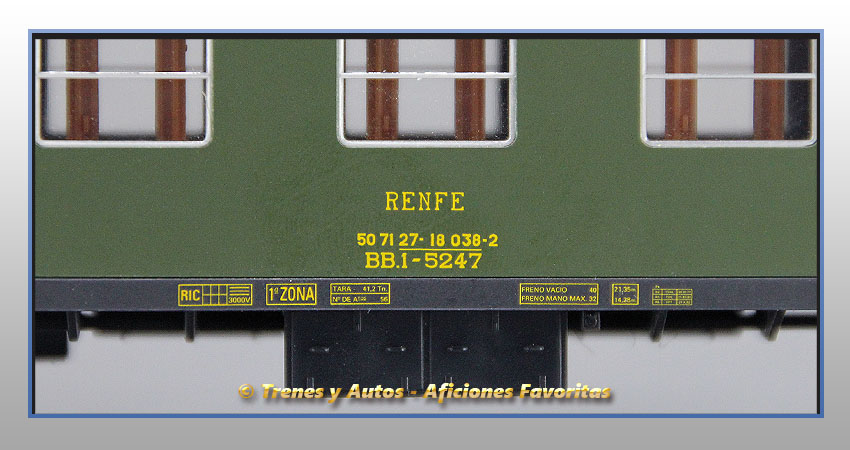 Coche pasajeros Serie 5000 BB1 5247 - Renfe
