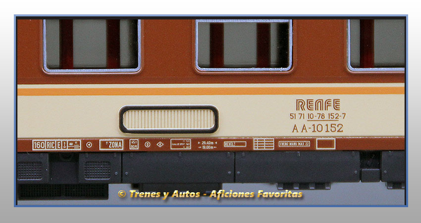 Coche pasajeros Serie 10000 AA-10152 "Estrella" - Renfe
