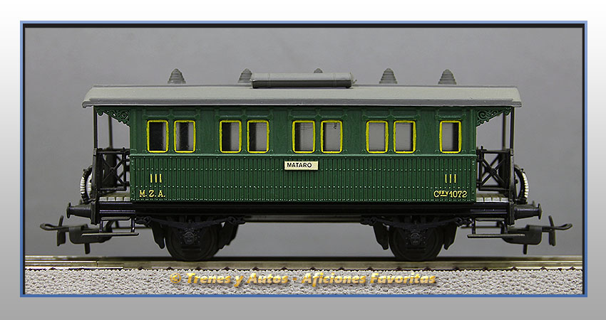 Coche pasajeros Tipo Cffv-1072 - MZA