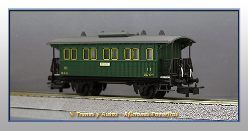 Coche pasajeros Tipo Cffv-1072 - MZA