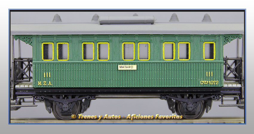 Coche pasajeros Tipo Cffv-1072 - MZA