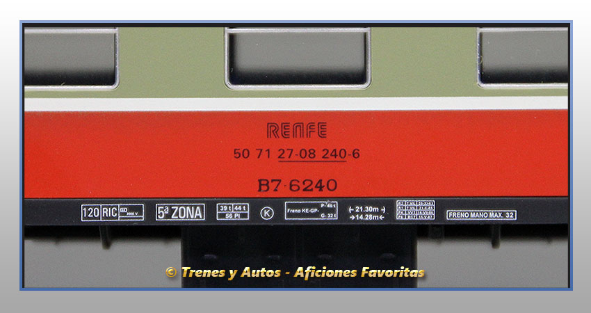 Coche pasajeros Serie 6000 "Luky" B7-6240 - Renfe