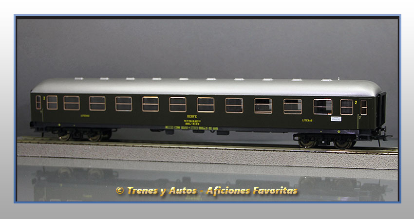 Coche pasajeros Serie 8000 BBL-8139 Literas - Renfe