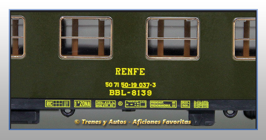 Coche pasajeros Serie 8000 BBL-8139 Literas - Renfe