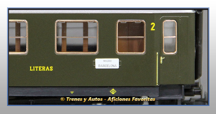 Coche pasajeros Serie 8000 BBL-8139 Literas - Renfe