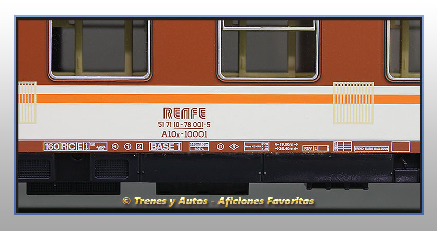 Coche pasajeros Serie 10000 A10x "Estrella" - Renfe