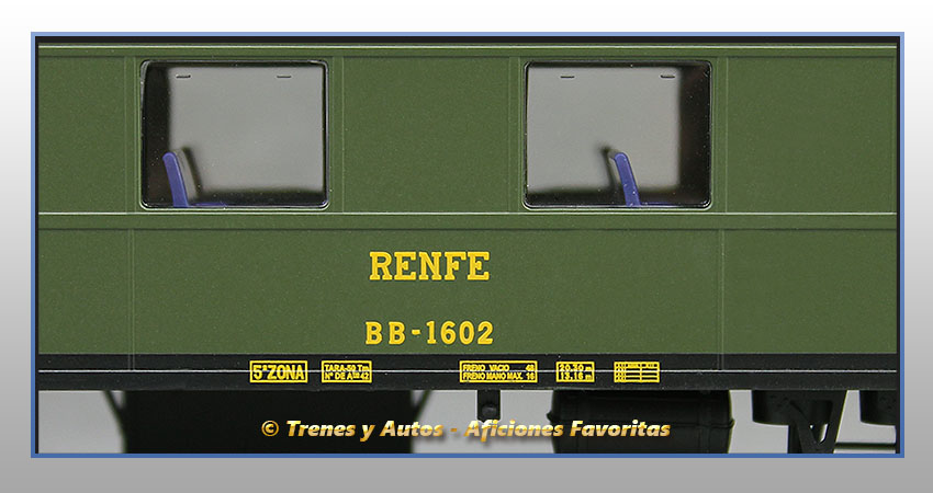 Coche pasajeros Serie 1600 BB-1602 - Renfe
