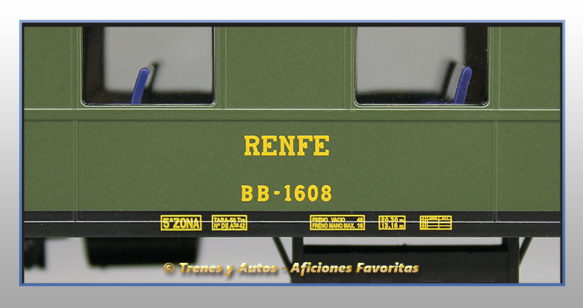Coche pasajeros Serie 1600 BB-1608 - Renfe