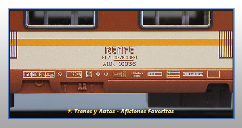 Coche pasajeros Serie 10000 "Estrella" AA-10036 - Renfe