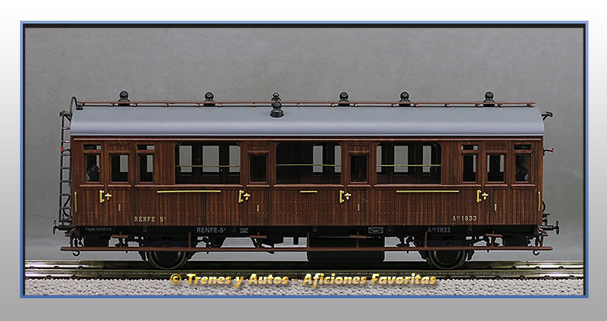 Coche pasajeros Serie 1678/1835 Ahv-1833 - Renfe