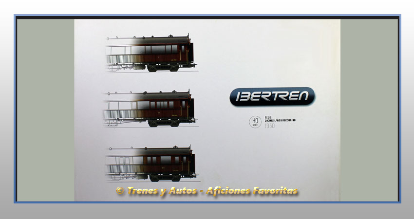 Set tres coches pasajeros madera Largo Recorrido - Renfe