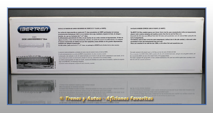 Coche pasajeros madera Largo Recorrido CC-651 - Renfe