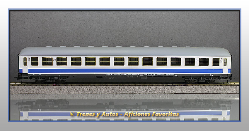 Coche pasajeros Serie B12x-12345 "Danone" - Renfe