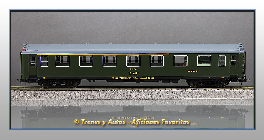 Coche pasajeros Serie 5000 AAR-5015 1ª Clase y Cafetería - Renfe