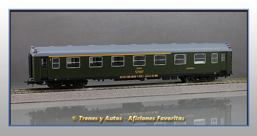 Coche pasajeros Serie 5000 AAR-5015 1ª Clase y Cafetería - Renfe