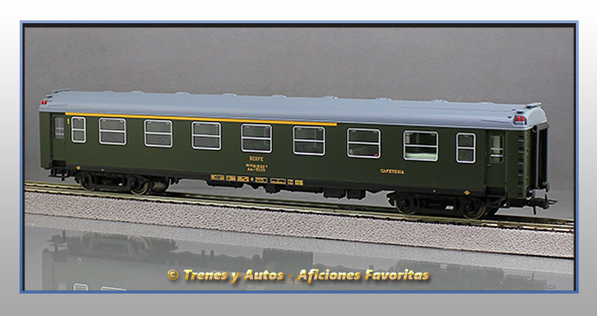 Coche pasajeros Serie 5000 AAR-5015 1ª Clase y Cafetería - Renfe
