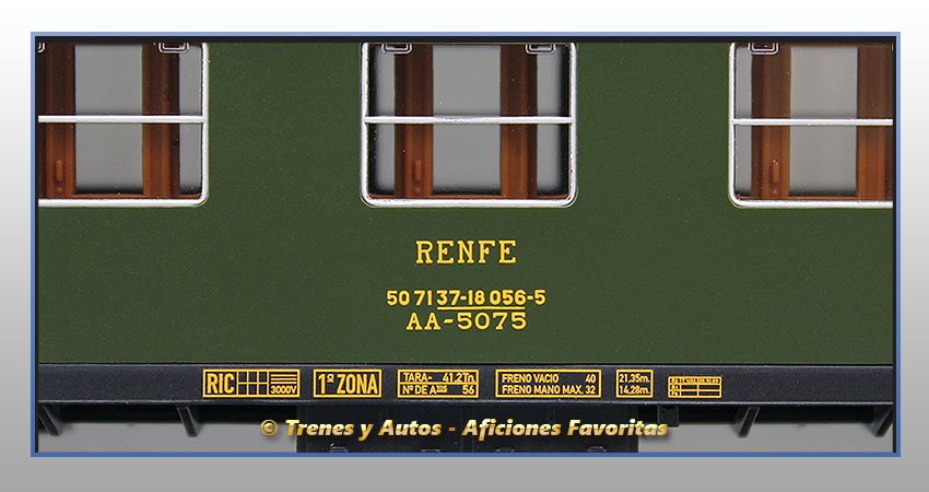 Coche pasajeros Serie 5000 AA-5075 Clase 1ª - Renfe