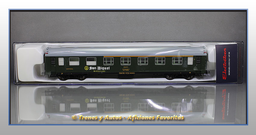 Coche pasajeros Serie 6000 AAR-6236 "San Miguel" Clase 1ª y Cafetería - Renfe