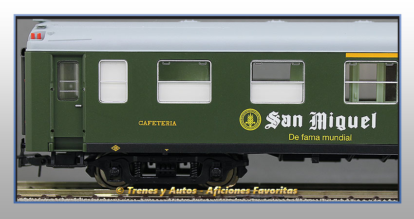 Coche pasajeros Serie 6000 AAR-6236 "San Miguel" Clase 1ª y Cafetería - Renfe