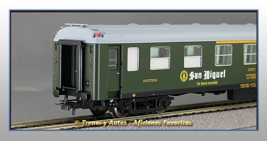 Coche pasajeros Serie 6000 AAR-6236 "San Miguel" Clase 1ª y Cafetería - Renfe