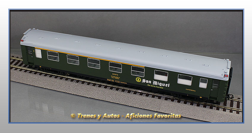 Coche pasajeros Serie 6000 AAR-6236 "San Miguel" Clase 1ª y Cafetería - Renfe
