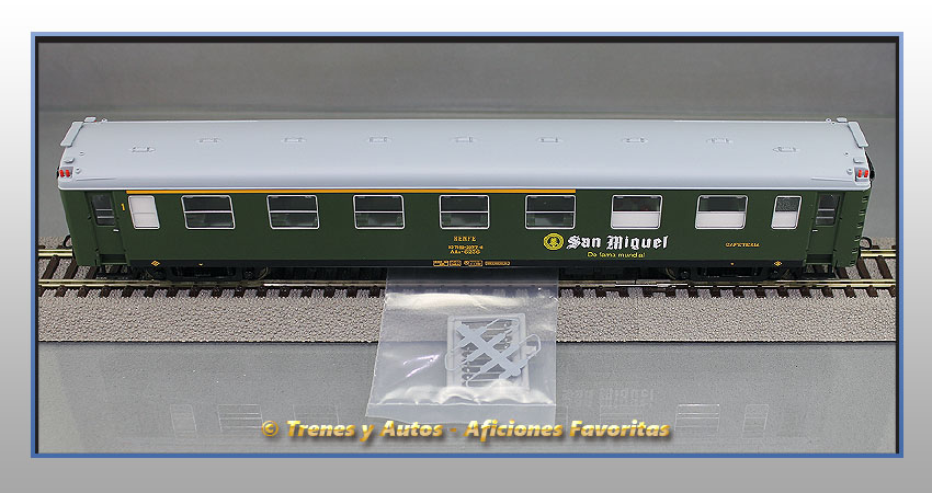 Coche pasajeros Serie 6000 AAR-6236 "San Miguel" Clase 1ª y Cafetería - Renfe (Complementos)