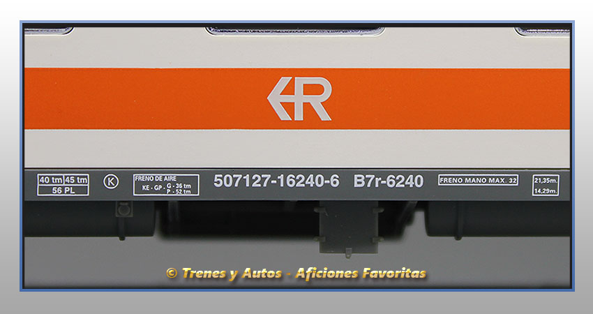Coche pasajeros regional Serie 6000 B7r-6240 - Renfe
