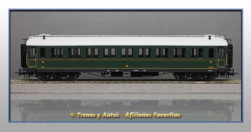 Coche pasajeros verderón Serie 360/576 CW-278 3ª Clase - MZA