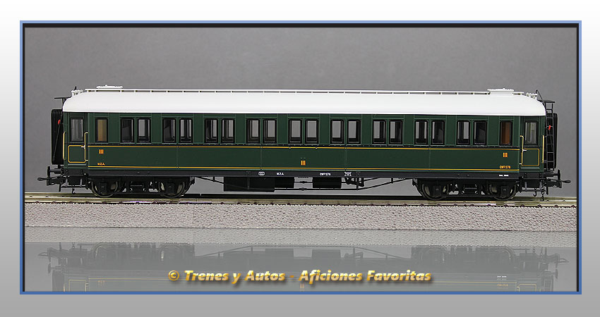 Coche pasajeros verderón Serie 360/576 CW-278 3ª Clase - MZA
