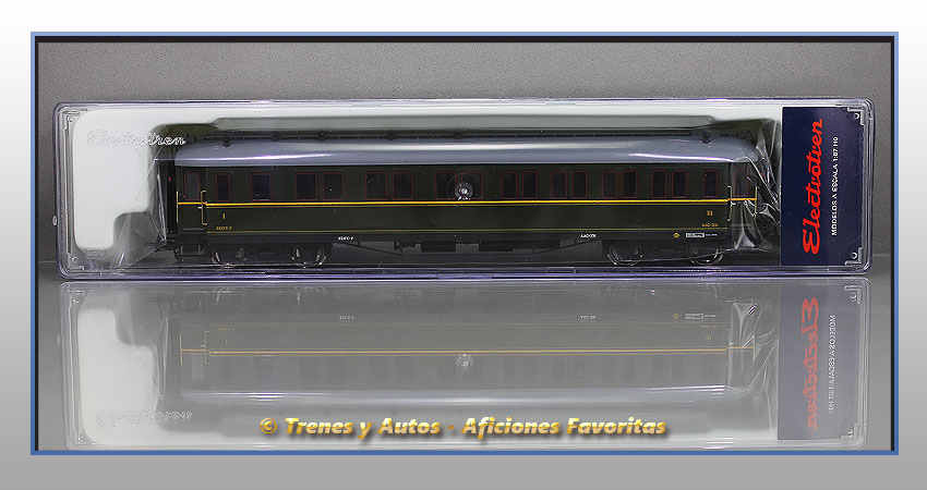 Coche pasajeros verderón Serie 301/344 ACC-331 1ª y 3ª Clase - Renfe