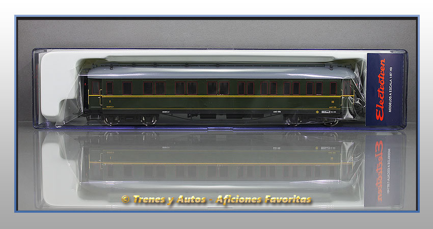 Coche pasajeros verderón Serie 301/344 ACC-331 1ª y 3ª Clase - Renfe
