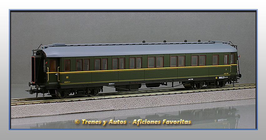 Coche pasajeros verderón Serie 301/344 ACC-331 1ª y 3ª Clase - Renfe