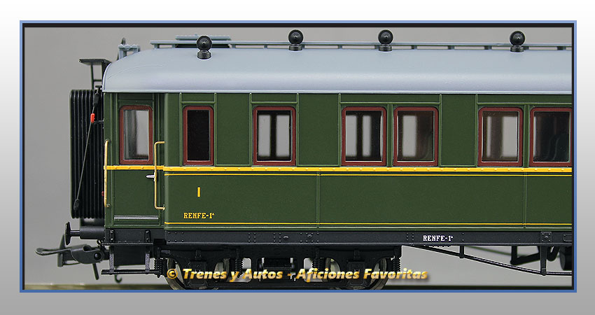 Coche pasajeros verderón Serie 301/344 ACC-331 1ª y 3ª Clase - Renfe