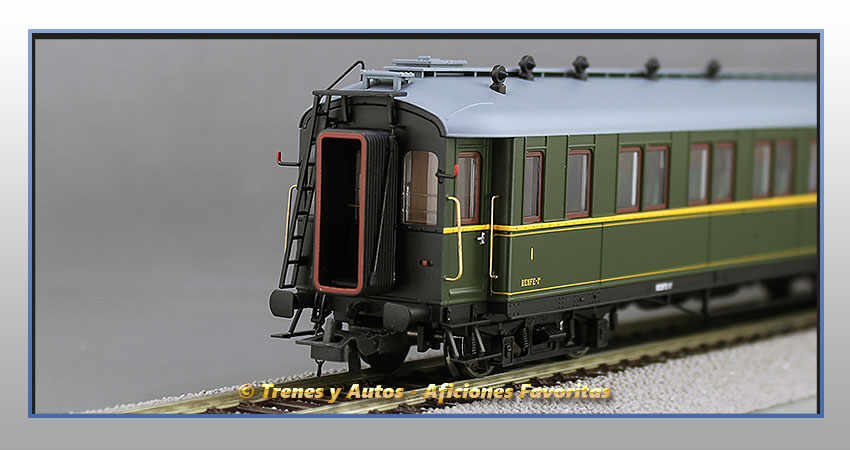 Coche pasajeros verderón Serie 301/344 ACC-331 1ª y 3ª Clase - Renfe