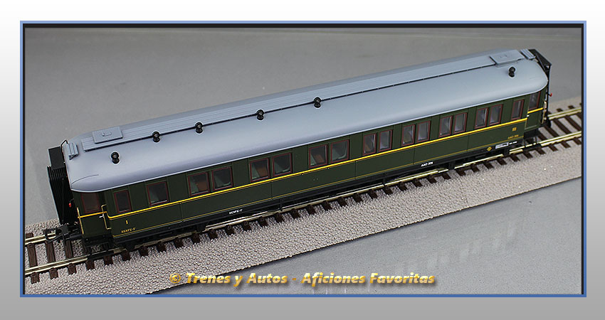 Coche pasajeros verderón Serie 301/344 ACC-331 1ª y 3ª Clase - Renfe
