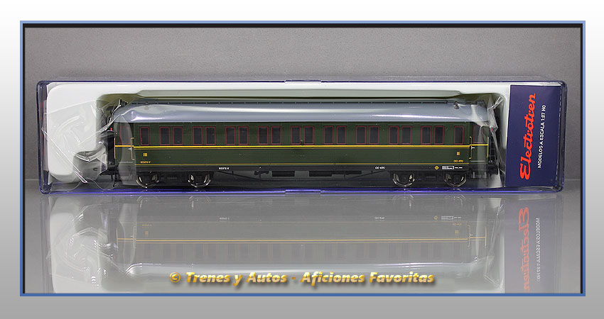 Coche pasajeros verderón Serie 360/576 CC-470  3ª Clase - Renfe