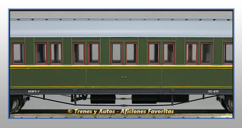 Coche pasajeros verderón Serie 360/576 CC-470  3ª Clase - Renfe