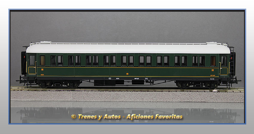 Coche pasajeros verderón Serie 360/576 CW-283 3ª CClase - MZA