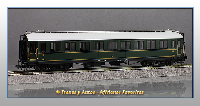 Coche pasajeros verderón Serie 360/576 CW-283 3ª CClase - MZA