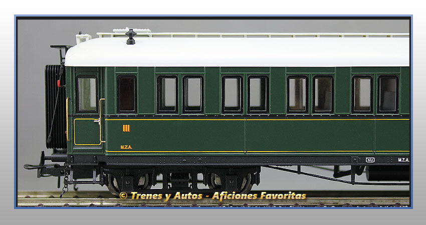Coche pasajeros verderón Serie 360/576 CW-283 3ª CClase - MZA