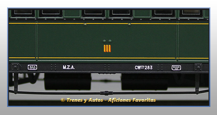 Coche pasajeros verderón Serie 360/576 CW-283 3ª CClase - MZA